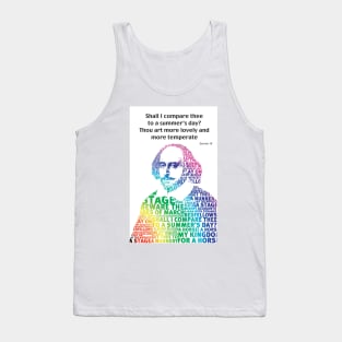 Rainbow Shakespeare Shall I Compare Thee Tank Top